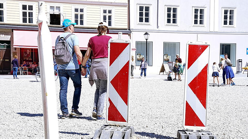 Schotter, Residenzplatz, Stadt Salzburg,