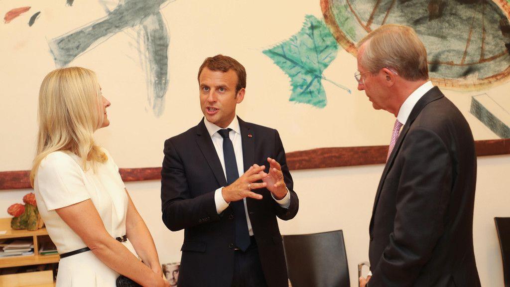 Emmanuel Macron im Festspielhaus