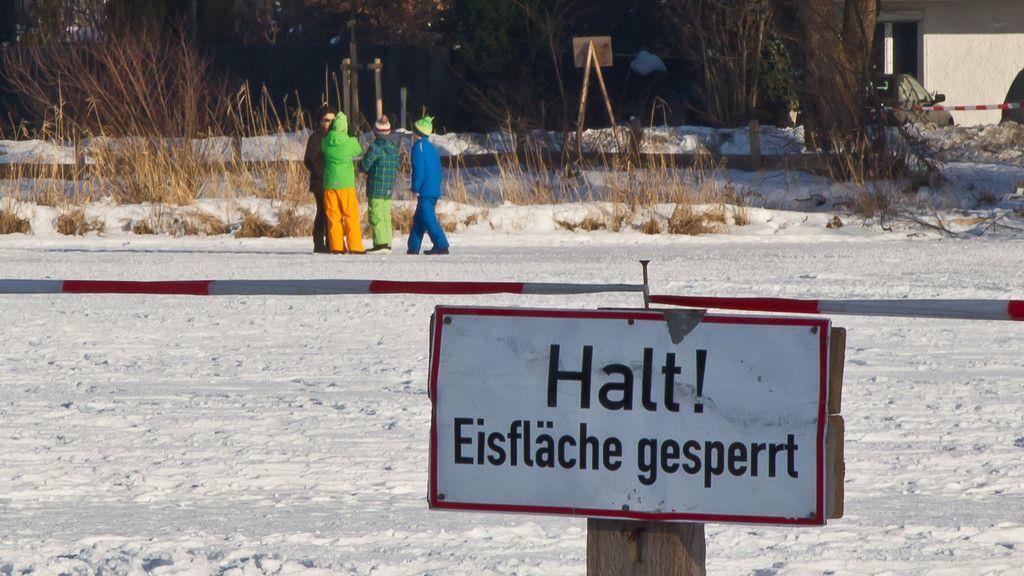 Eislaufen am Lepi-Weiher
