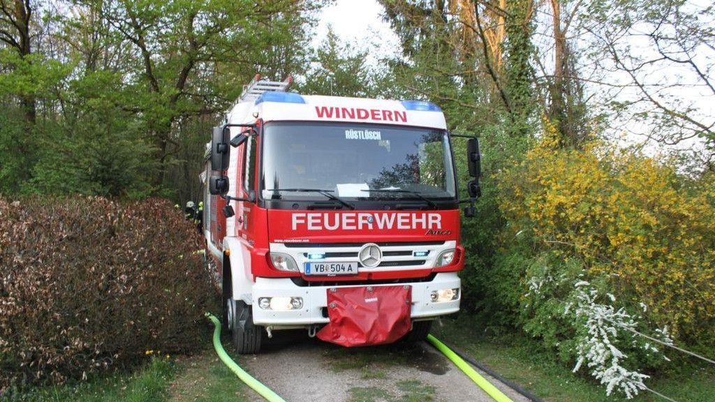 Böschungsbrand in Traunfall