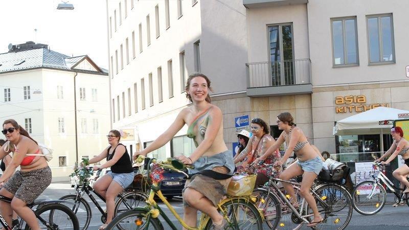 World Naked Bike Ride in Salzburg