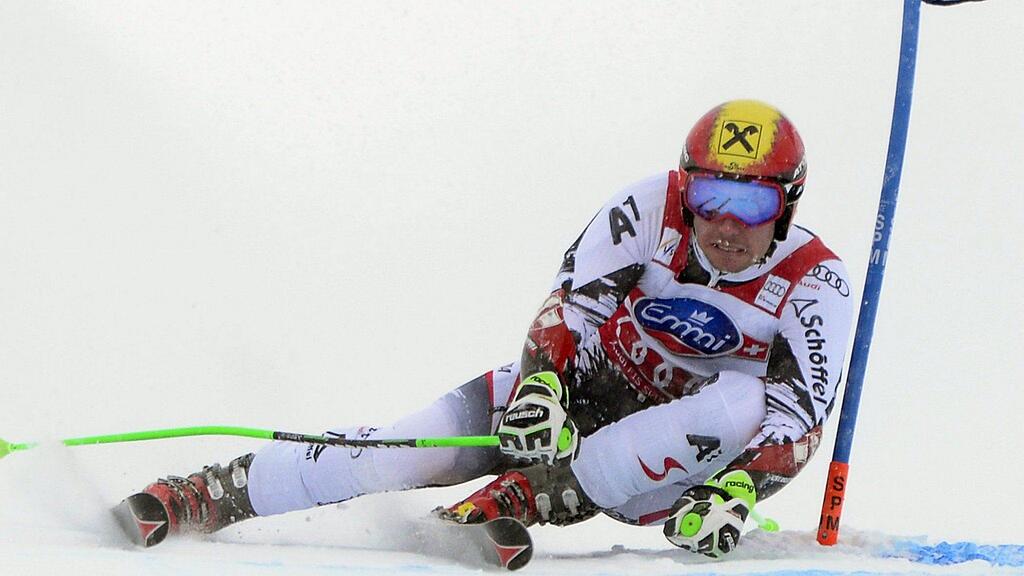 Marcel Hirscher landet in St. Moritz auf Platz 2.