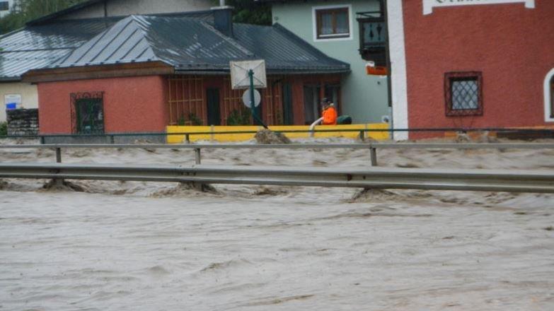Hochwasser in Saalfelden