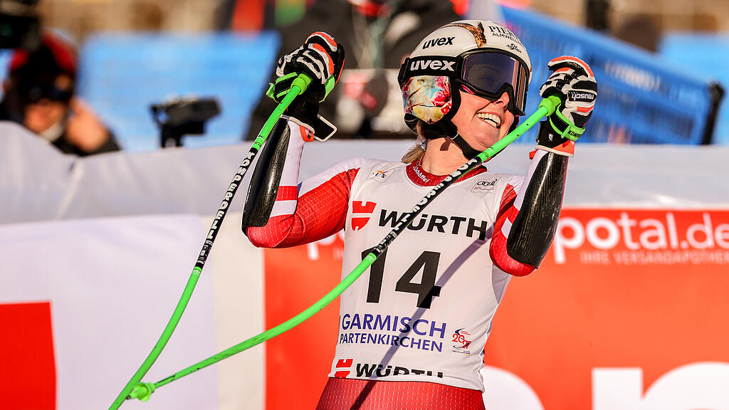 Conny Hütter bei Sieg in Garmisch