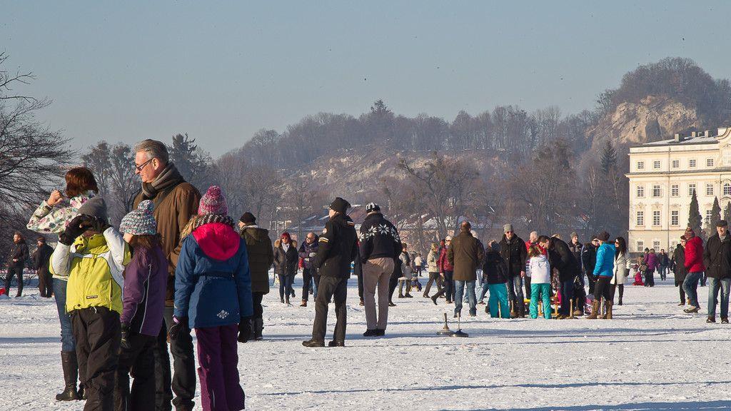 Eislaufen am Lepi-Weiher