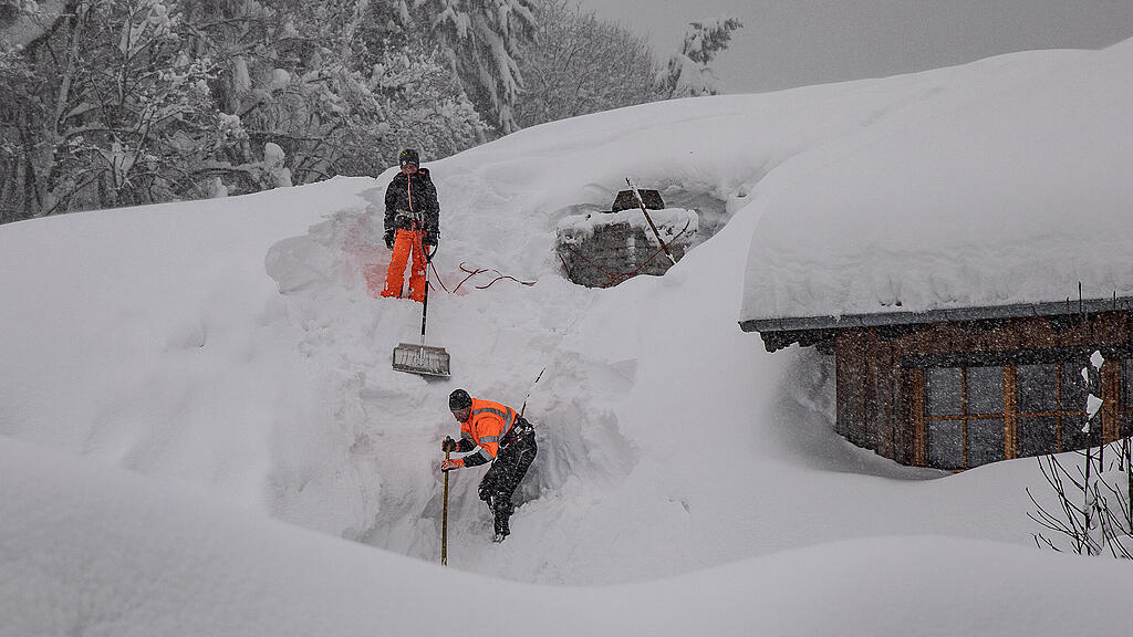 Über zwei Meter Schnee in Krispl