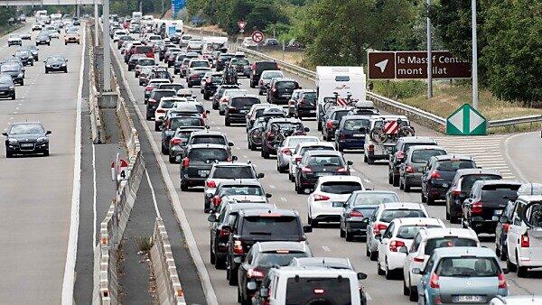 Sommer, Sonne, Stau in Frankreich