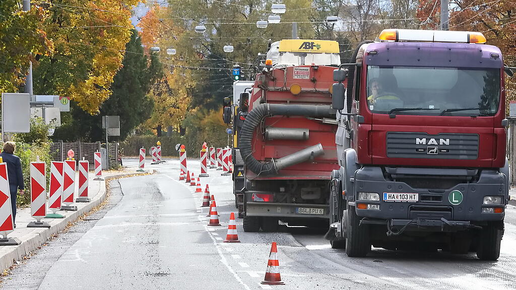 Hellbrunnerstrasse Fahrbahnsanierung