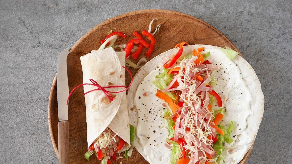 Schweinsbraten-Wraps
