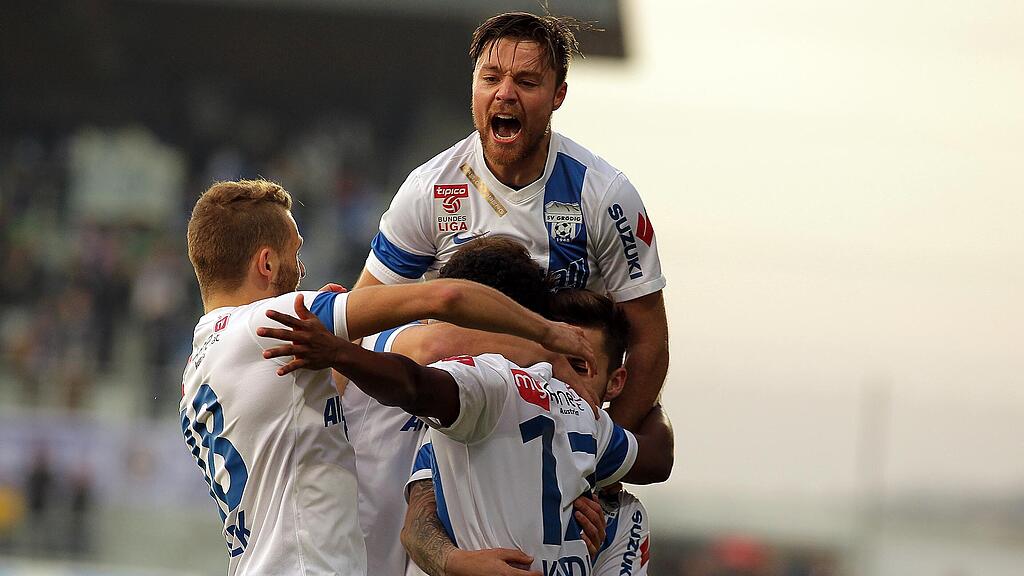 Huspek, Brauer und die Grödiger Gang jubelten gegen die Admira mehrfach.