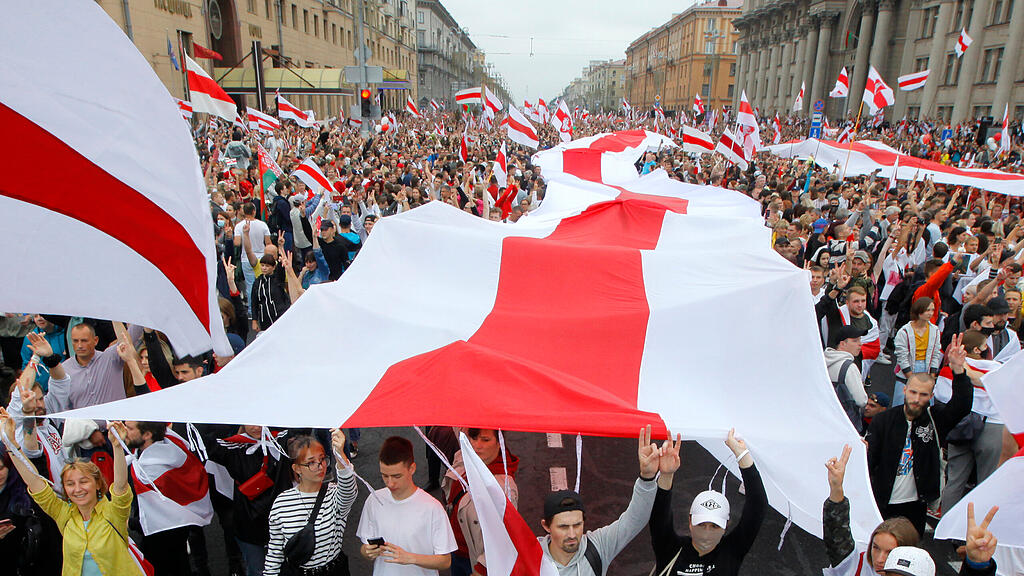 Massenprotest in Minsk