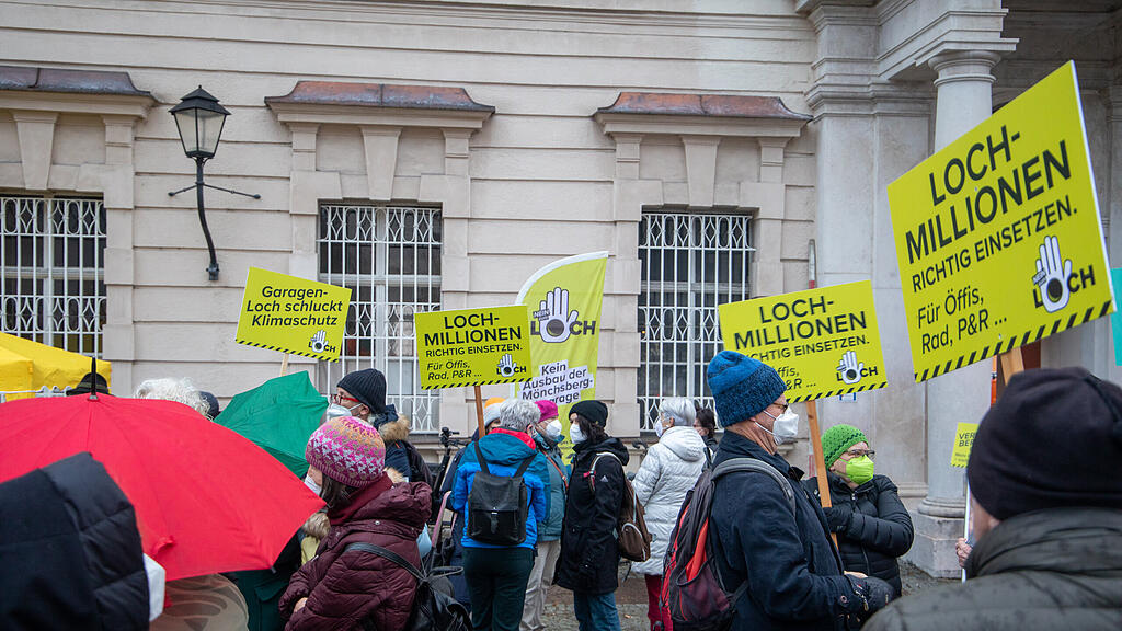 Protest gegen Ausbau der Mönchsberggarage