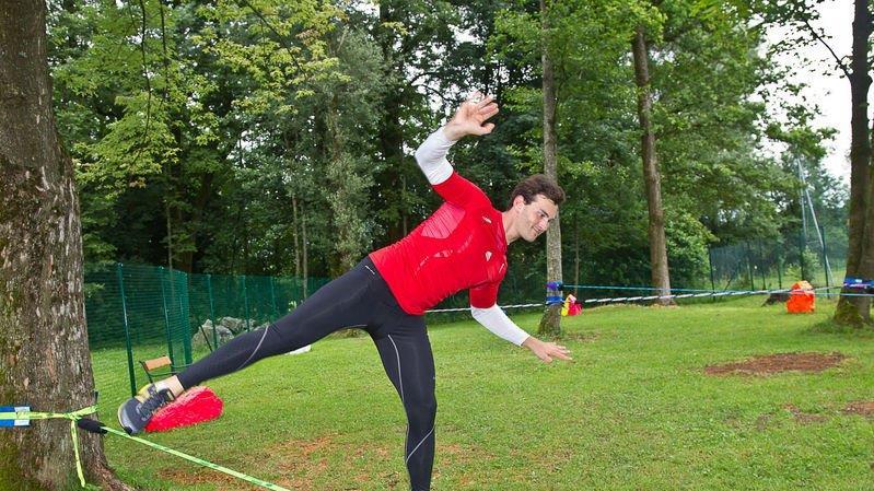 Slackline-Park in Rif