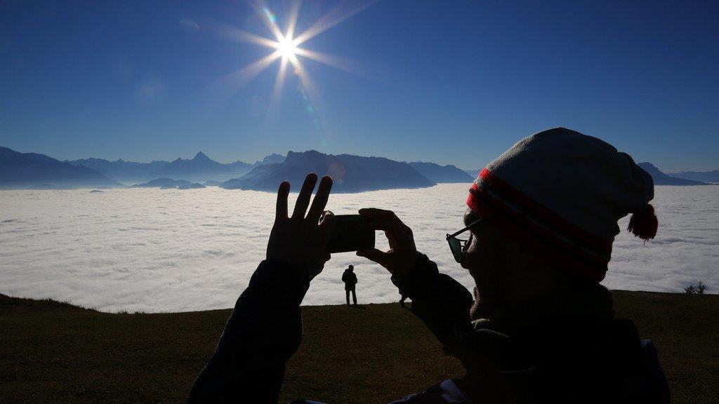 Sonne tanken am Gaisberg