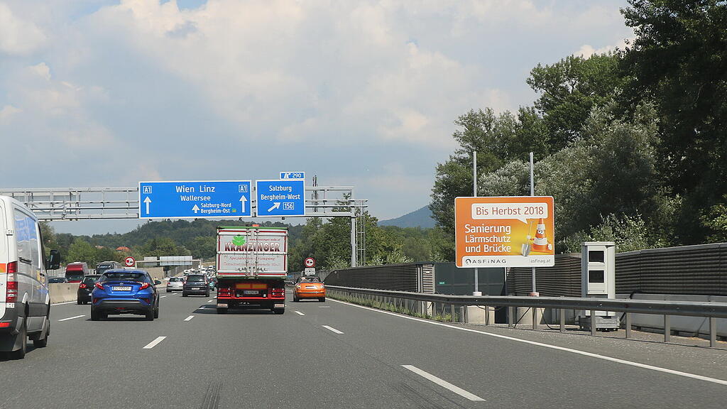 Das Gerät wurde am Mittwoch auf die andere Seite der A1 gestellt.
