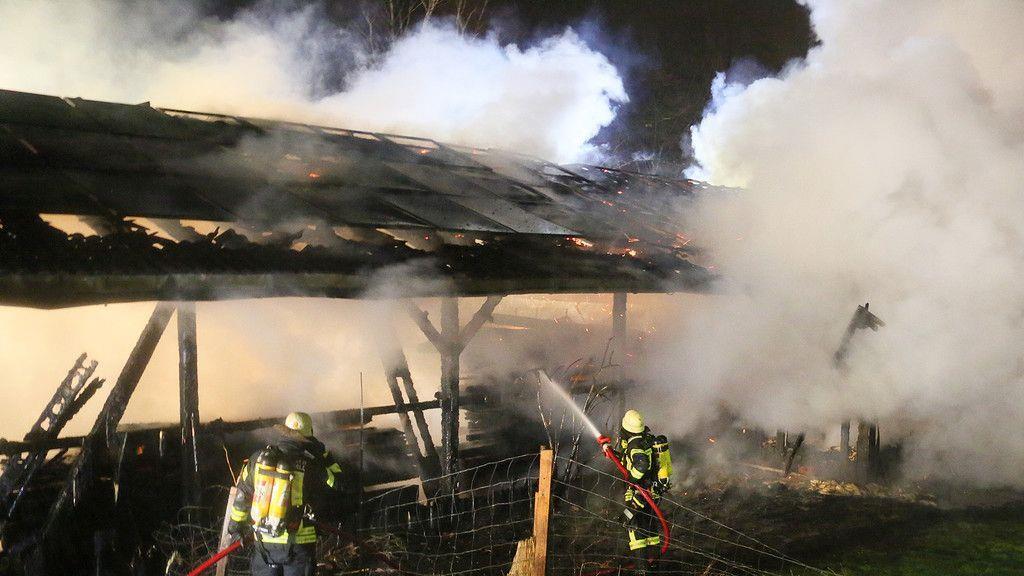 Brand in Bauhof in Piding