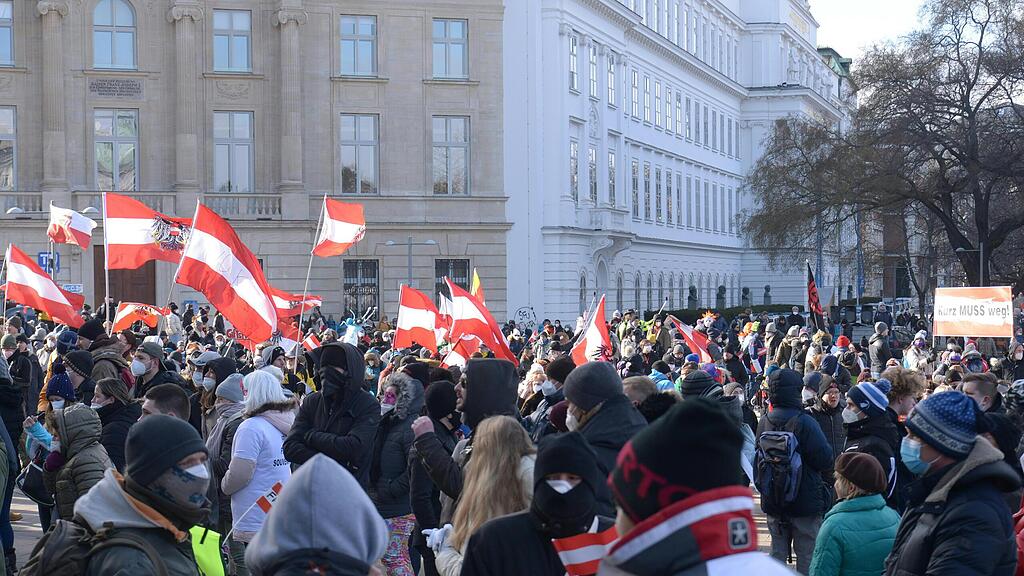 Corona-Demo in Wien
