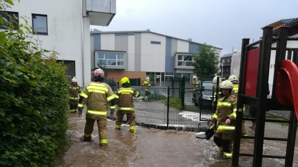 Hochwasser-Einsatz in Abtenau