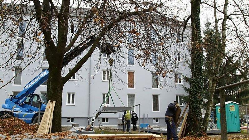 Bauarbeiten in der Strubergasse