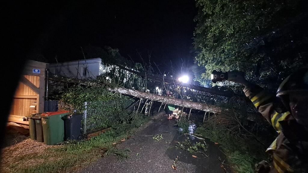 Unwetter-Sch\u00e4den in Lamprechtshausen