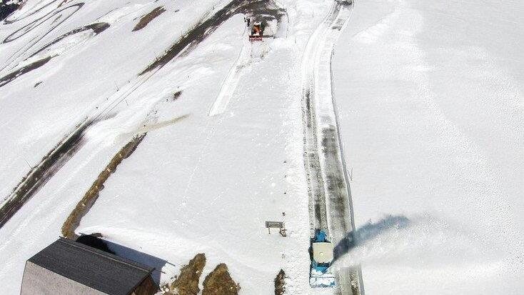 Schneeräumung am Großglockner