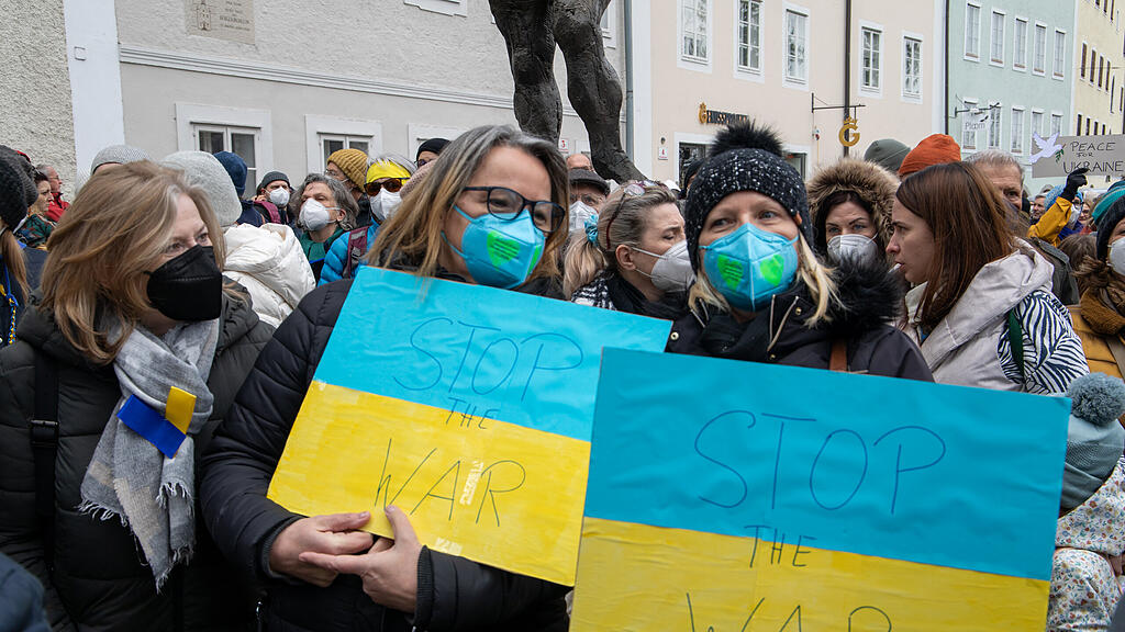 Demo für Ukraine in Salzburg