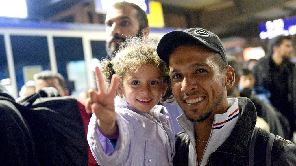 Bilder von Flüchtlingen am 12.9.15