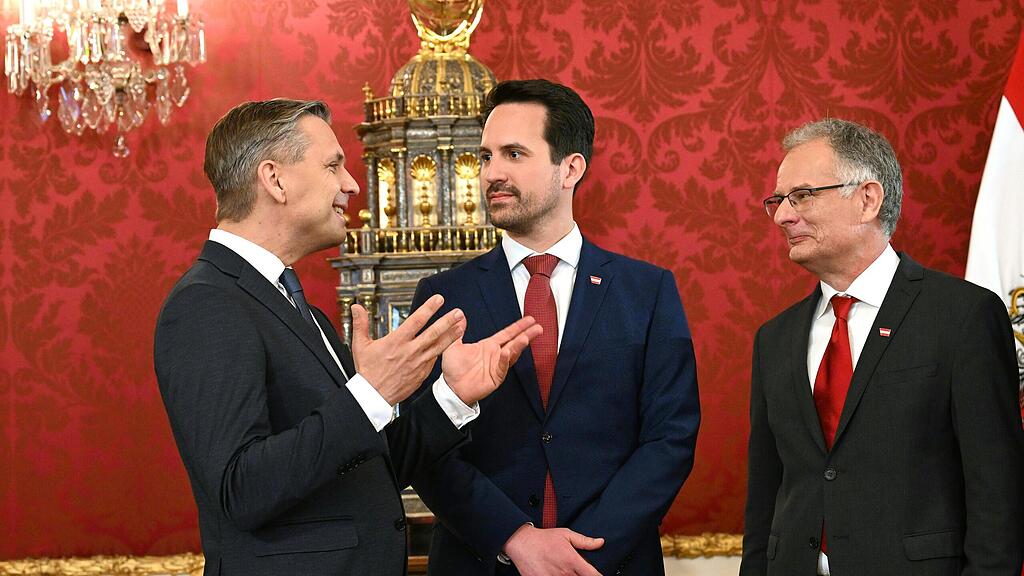 Angelobung der Dreierkoalition, Bundesregierung