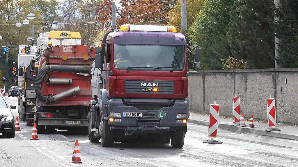 Hellbrunnerstrasse Fahrbahnsanierung