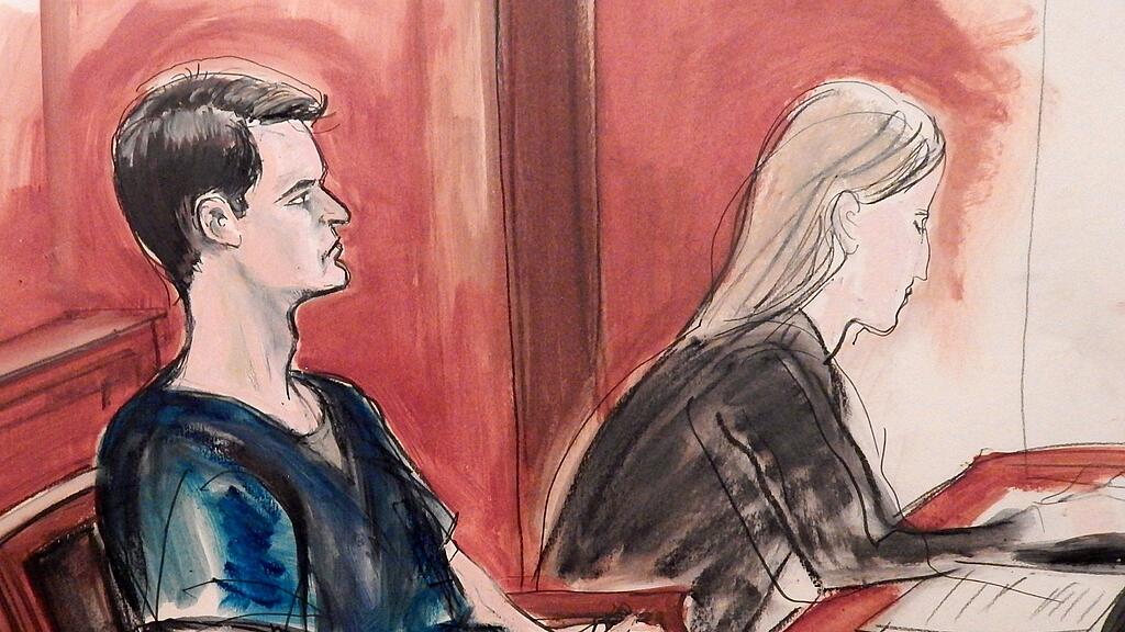SKizzierung von Ross Ulbricht im Geichtssaal
