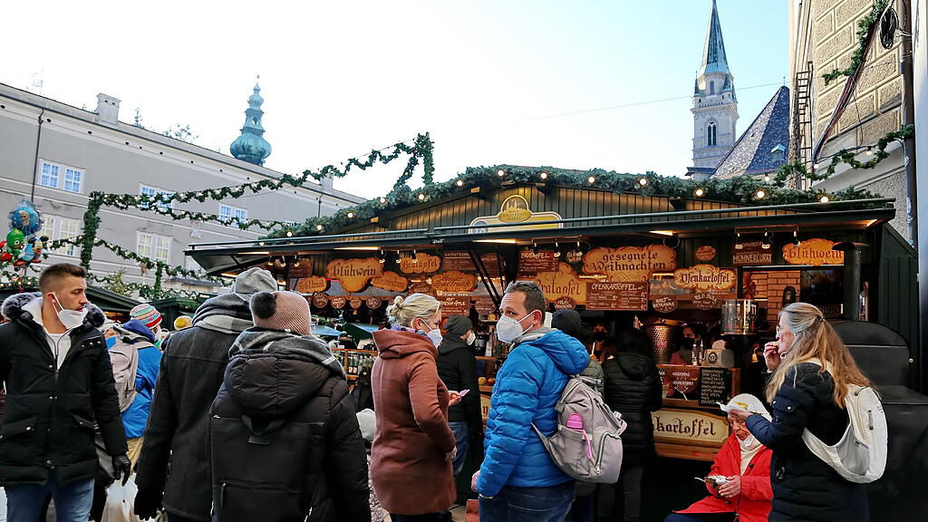 Salzburger Christkindlmarkt am 4. Adventsonntag