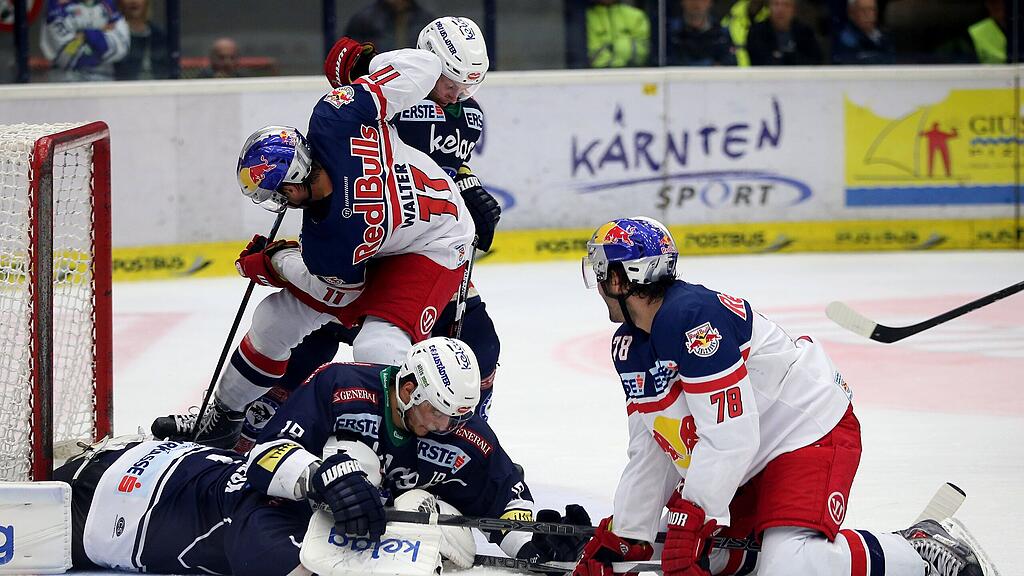 Die Red Bulls gewannen gegen Villach in fast letzter Sekunde.