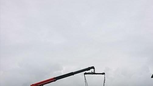 Auto schleudert in Garten