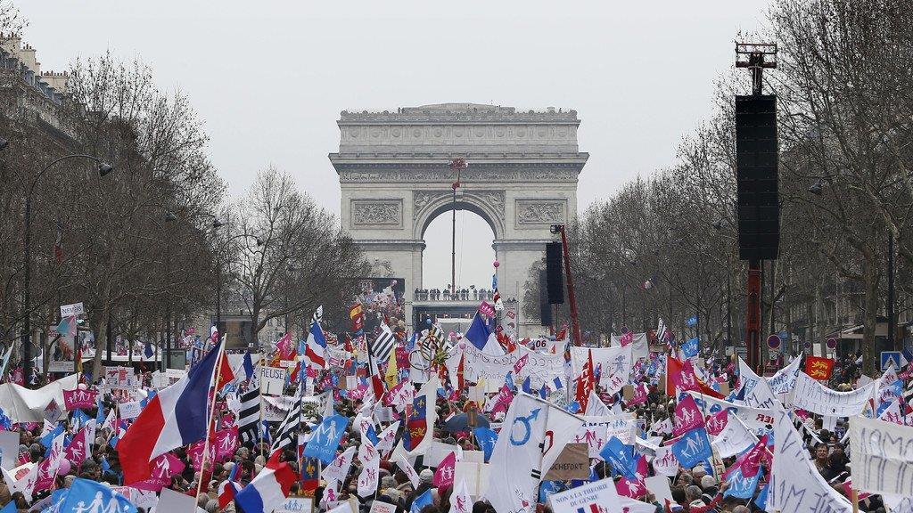 Proteste gegen Homo-Ehe in Paris