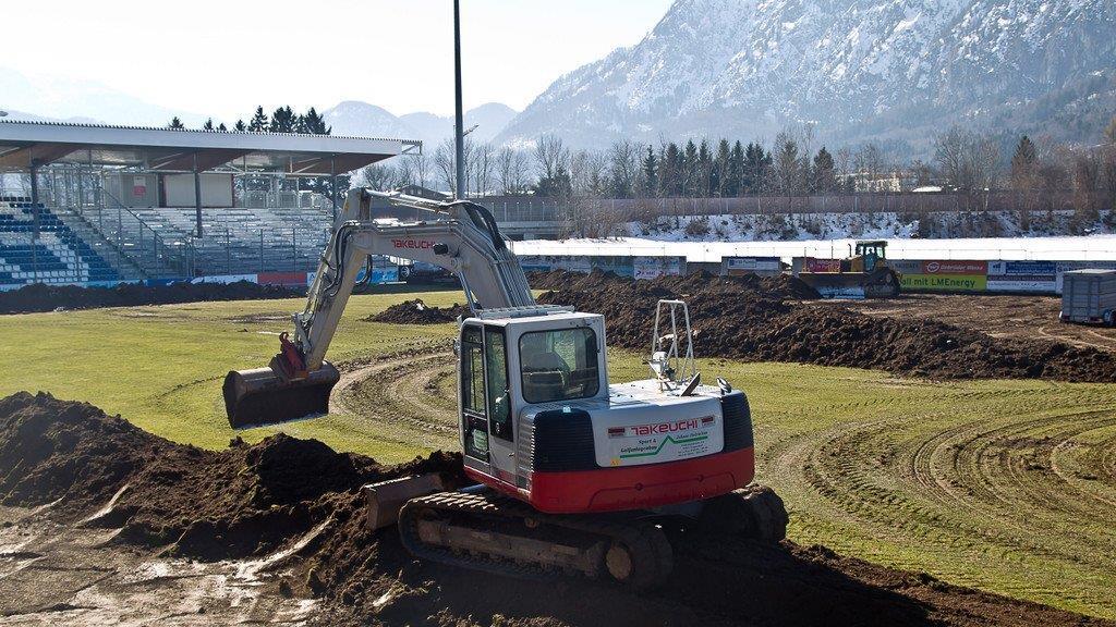 SV Grödig: Rasenheizung wird im DAS.GOLDBERG Stadion eingebaut