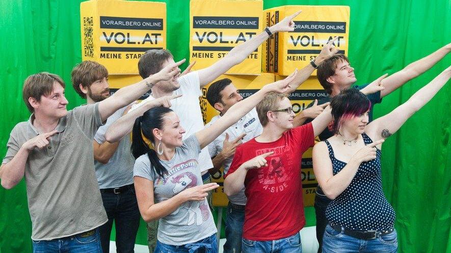 Bolting: VOL.AT in der Pose von Usain Bolt