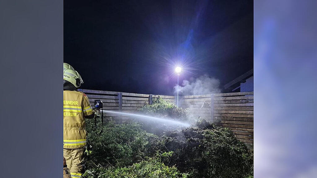 Brandverdacht Recyclinghof Obertrum