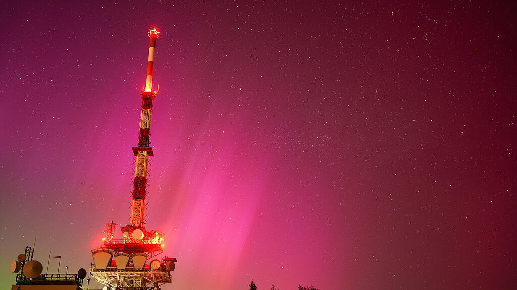Polarlichter \u00fcber Salzburg