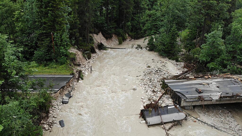 Hochwasser in Ru\u00dfbach