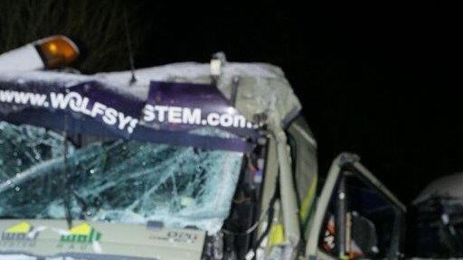 Massencrash im Schneesturm