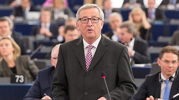 Juncker bei seiner Rede im EU-Parlament
