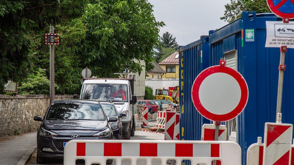 Baustelle an der Alten Grazer Bundesstraße