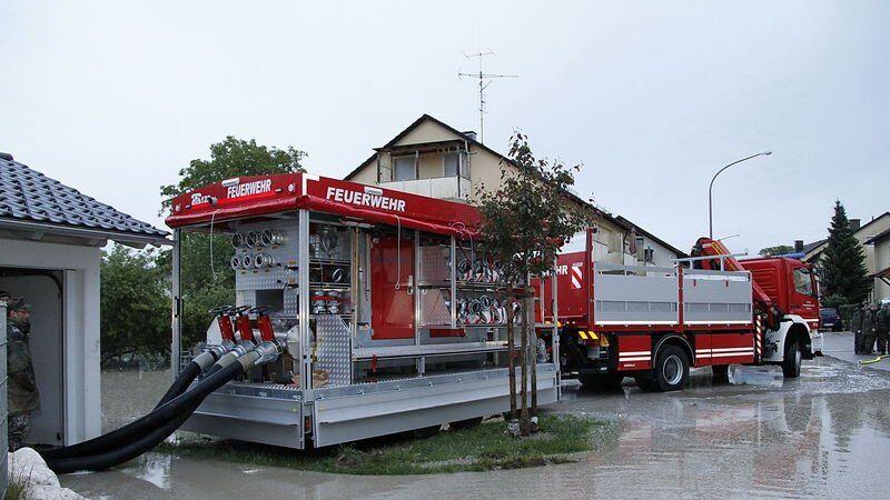 Mit Hilfe der Hochleistungspumpe aus Salzburg wurde ein Tiefgarage ausgepumpt.