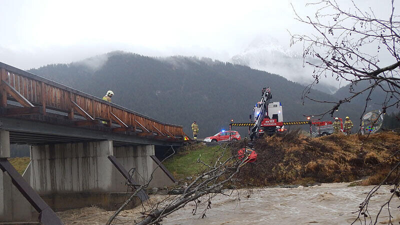Saalfelden, Euringbr\u00fccke, Verklausung,