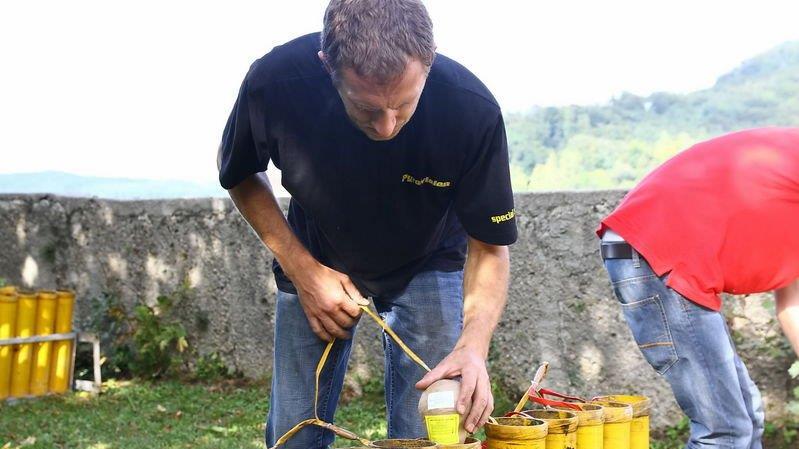 Aufbau: Feuerwerk
