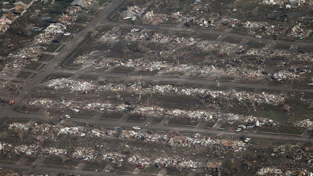 Tornado in Oklahoma: Luftaufnahmen der Zerstörung