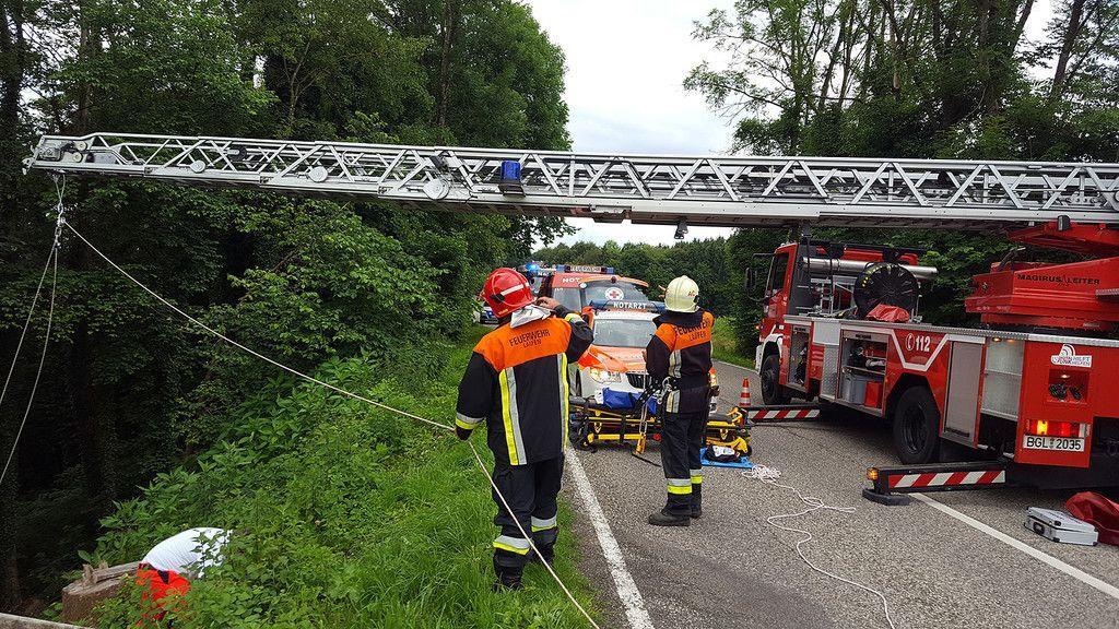 Schwerer Forstunfall in Loh: Mann unter Baum eingeklemmt