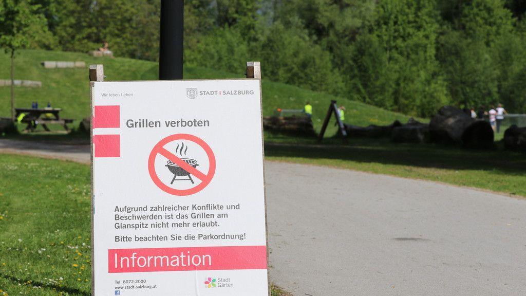 Grillverbot am Salzburger Glanspitz