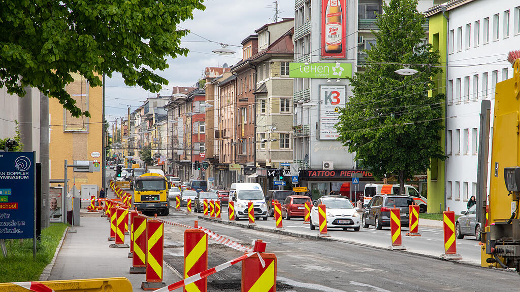 Ignaz Harrer Straße, Baustelle