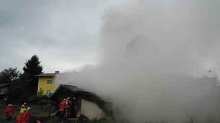 Krampushütte in Brand